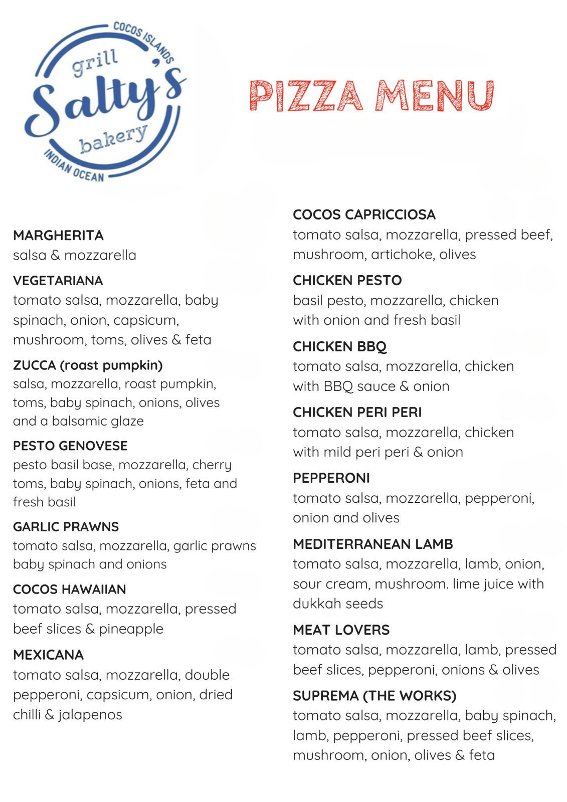Tuesday Pizza Night | Cocos Islands Collective